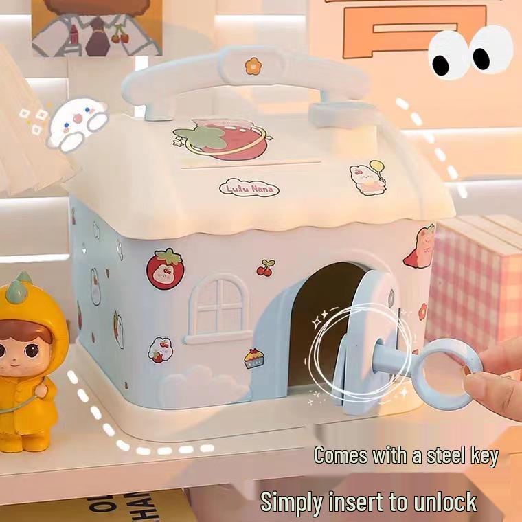 2023 Secure Kids' Piggy Bank with Lock - One-Way Savings Box, Ideal Student Gift