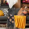 Halloween Dog Neck Towel Washable Halloween Dog Neck Wrap Spider And Skull Design Adjustable Pumpkin Triangle Scarf Easy-Clean