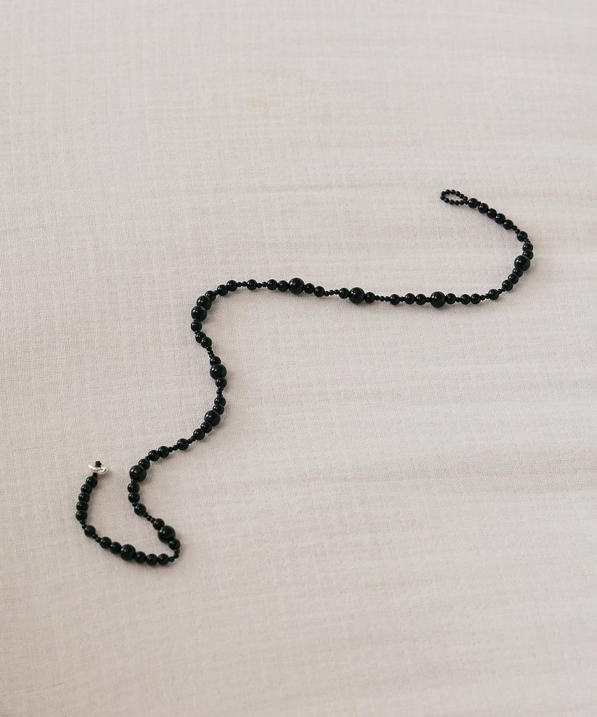 Kodo Mixed Bead Collar Necklace(Black)