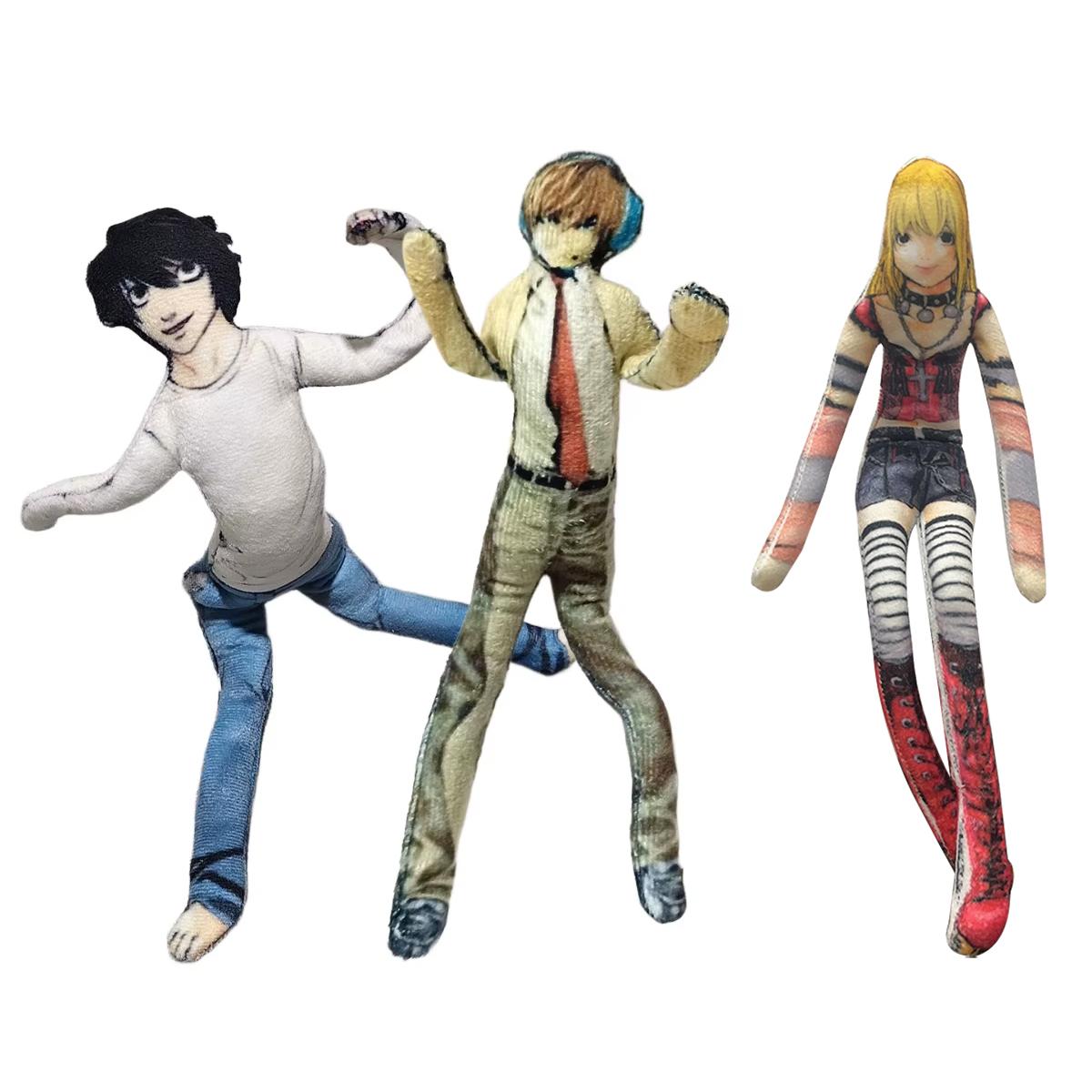 Anime L·Lawliet Figuur Yagami Light Cosplay Pop L Misa Amane Pluche Speelgoed Abstract Model Misamisa Figuur Mode Kamer Decoratie Cadeau 28CM gray