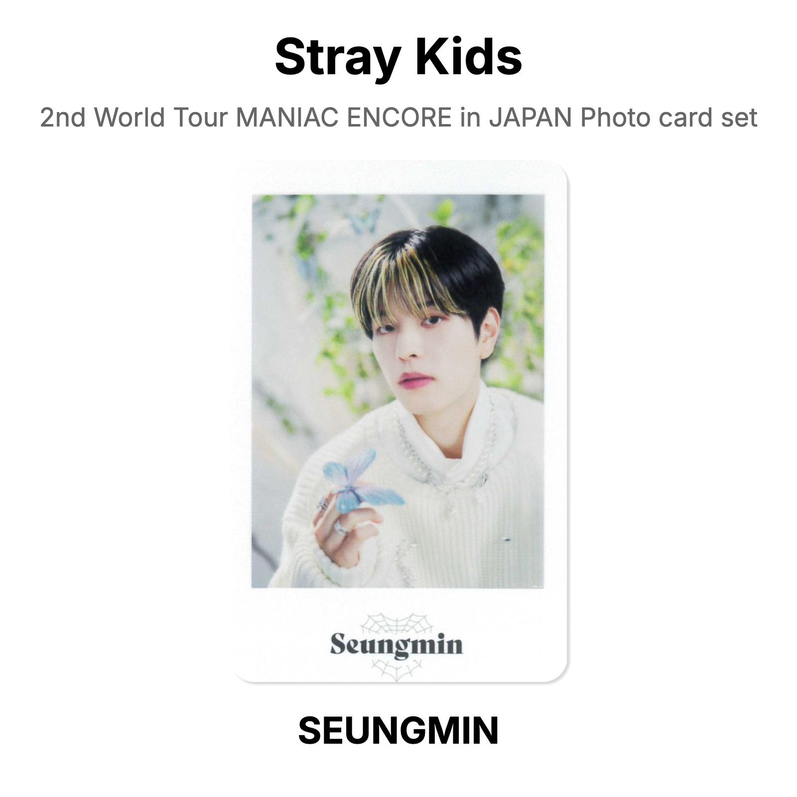 Stray Kids 2nd World Tour MANIAC ENCORE in JAPAN Photo card set Official Photocard SEUNGMIN