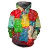 Funny Colorful Candy 3D Printed Fudge Men's Hoodie Personality Pullovers Fashion Long Sleeves Women Hoodie Street Sweatshirt
