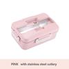 Microwave Lunch Box Wheat Straw Bento Box With Dinnerware Food Storage Container Children Kids School Office Portable Bento Box