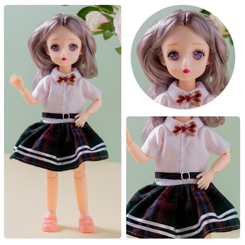 30cm Yitian Barbie Doll Set: BJD Doll with Music, Wedding Dress, and Outfit Changes