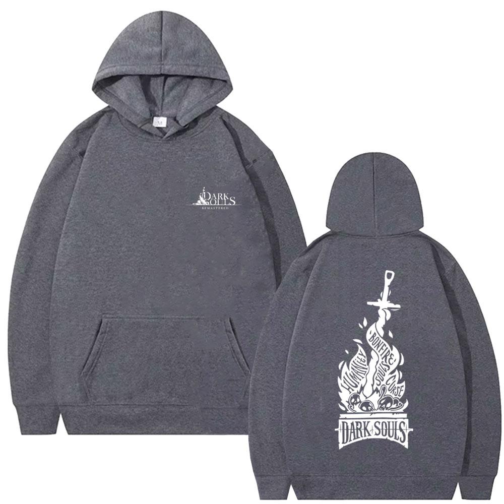 

Худи с двусторонним принтом Dark Souls для мужчин и женщин, модная готическая рок толстовка с капюшоном, мужские повседневные худи 3XL