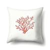 Polyester Pillowcase Peach Leather Velvet Cushion Cover Marine Life Seahorse Octopus Printed Pillow Bedside Cushion Cover