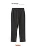 Plus Size Fleece-Lined Black High Waist Pants for Women - Stretchy, Casual, Perfect for Autumn and Winter. Ideal for Middle-Aged and Elderly Ladies.