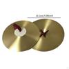 2 Pieces Crash Cymbals Musical Instrument for Drum Set Sturdy Traditional Hand Cymbal Alloy