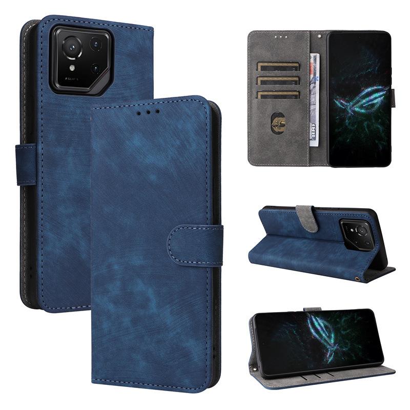 

Flip Cases For Asus ROG Phone 9/ROG Phone 9 Pro Leather Case [Flip Vintage Leather] Shockproof Durable Retro Protective Cover фіолетовий