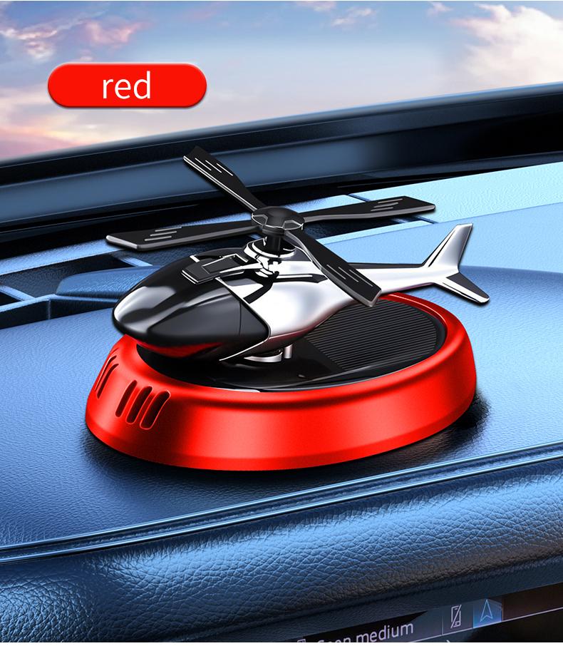 Car Air Freshener Solar-Powered Rotating Plane Perfume - High-End Dashboard Decoration for Men, Car Interior Ornament
