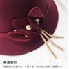 Autumn and winter hat women's British dome wool top hat women's new retro versatile bucket hat basin hat tide