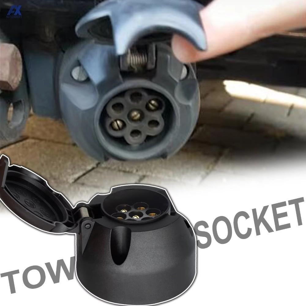 Durable European Towbar Protector Connections Transfer Signal 7 Pin Trailer Electrics Connector Plug Adapter For Caravan