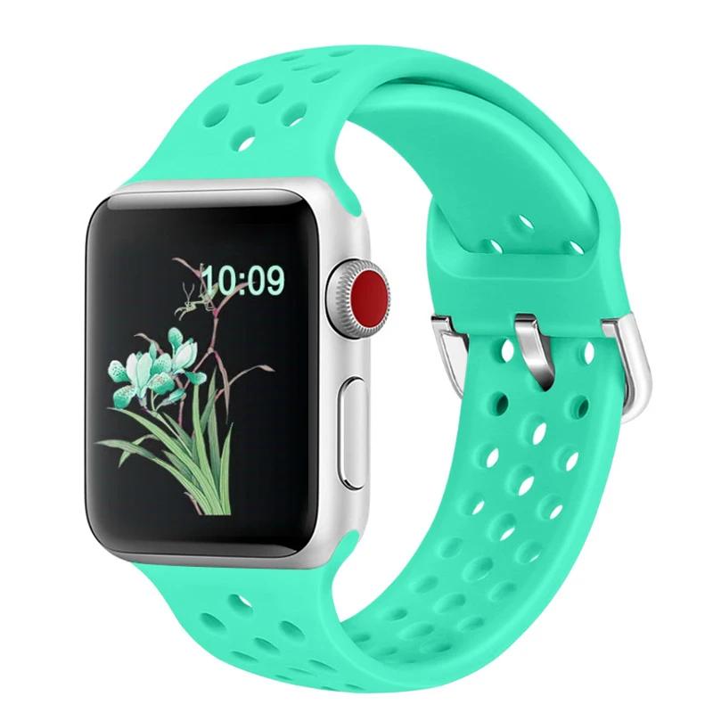 Cinturino in Silicone per Apple Watch Band 45mm 44mm 41mm 42mm 46mm Ultra 2 49mm Sportivo Traspirante Cinturino iWatch 10 9 8 7 6 5 4 SE Correa
