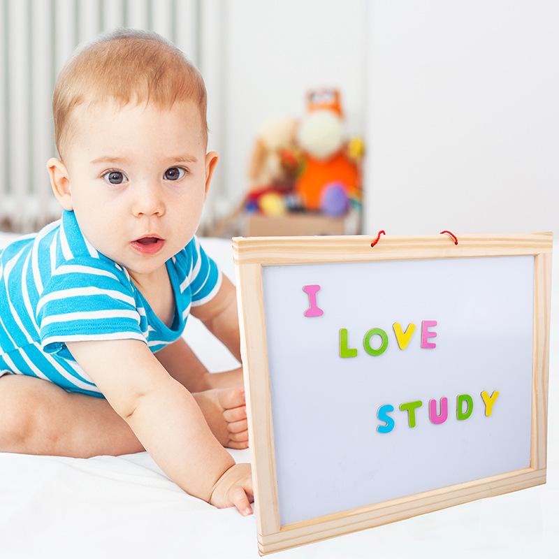 Wooden Magnetic Educational Board with Colorful Letters and Numbers for Kids