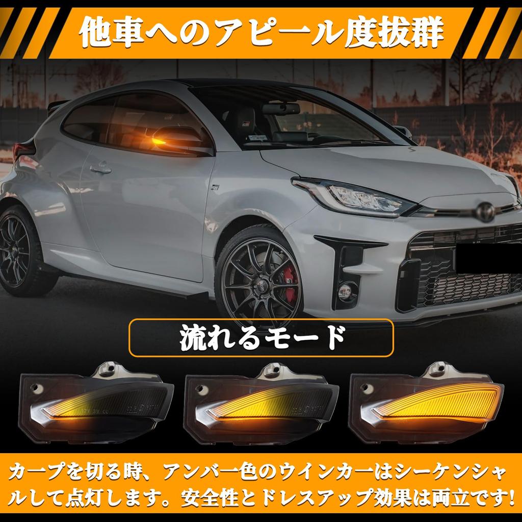 GemPro Yaris Cross Door Turn Signal Corolla Sports Side Mirror Sequential Gr Yaris Flowing Turn Signal TOYOTA Compatible LED Set of 2
