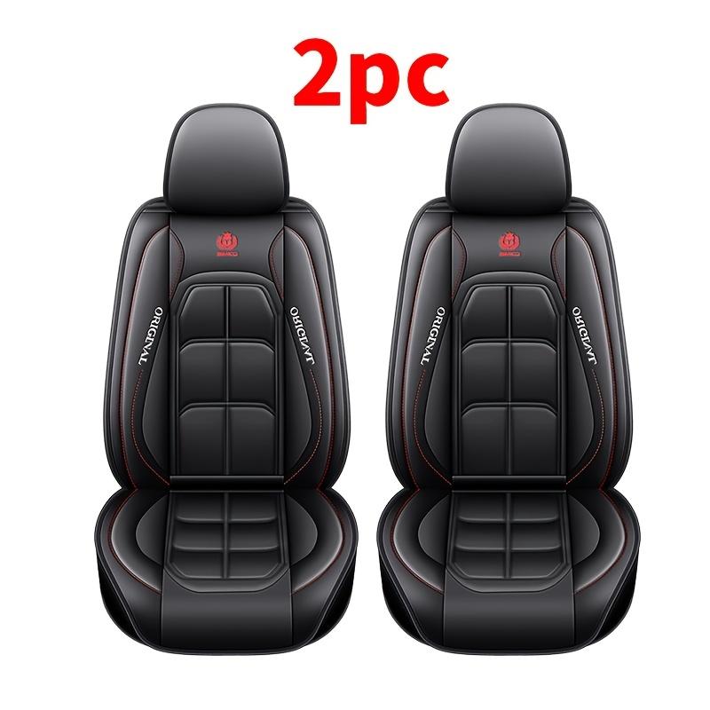 

2 шт. Чехлы на сиденья из искусственной кожи - Универсальная посадка для седанов и внедорожников, Эргономичный дизайн с боковой поддержкой, Удобный наполнитель для пассажирских сидений\ чёрный