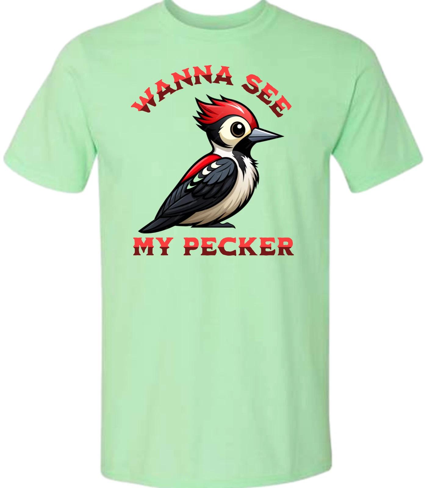 Wanna See My Pecker Short Sleeve Crew Neck T-Shirt S