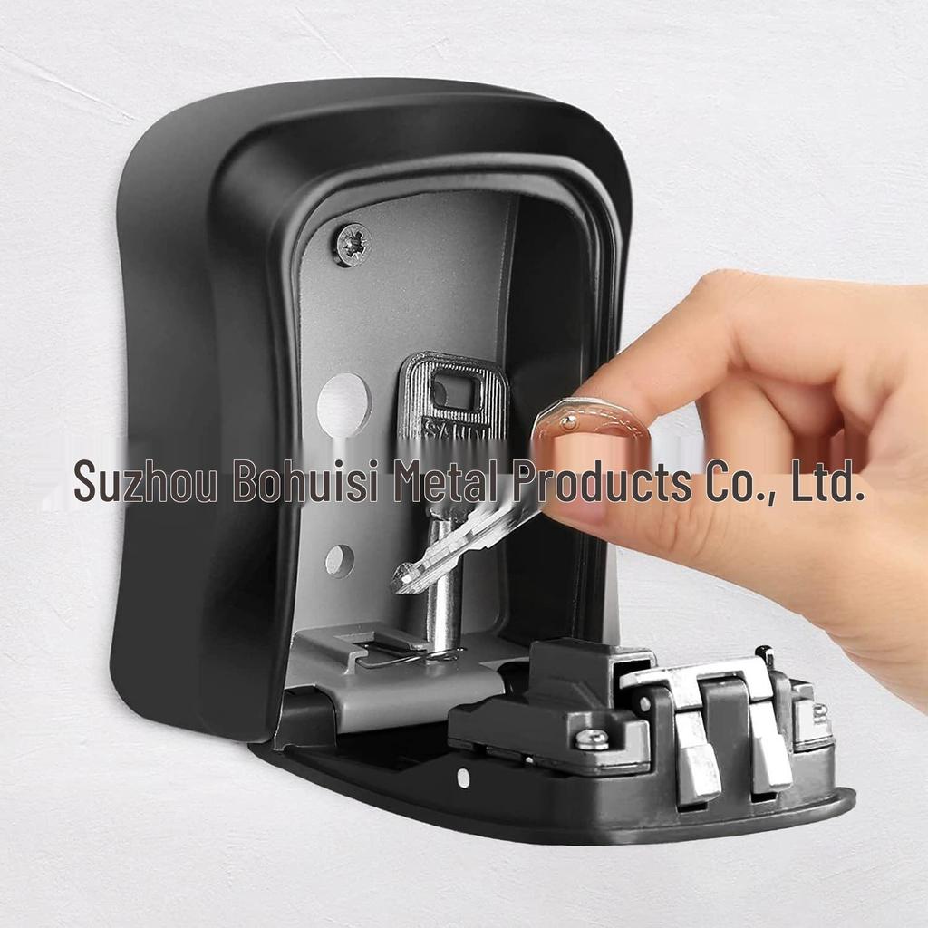 Wandmontierter Diebstahlsicherer Metallschlüsselkasten mit Katzenaugen-Dekoration und Passwortspeicher