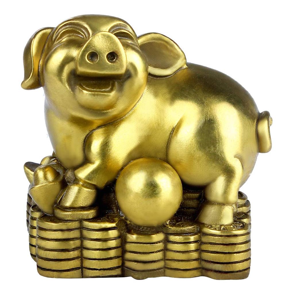 Money Pig Laughing Pig Zodiac Pig Guy Zodiac Figurine Good Luck Prayer Lucky Goods Good Luck New Year Celebration Protect Peace Happiness Increase