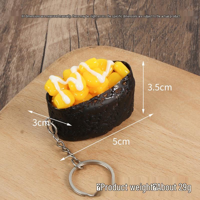 Sushi Pendant Keychain: Japanese Cuisine Display Prop