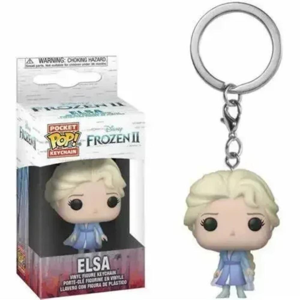 Pocket Figure Keychain Frozen 2 Princess Anna Elsa Olaf Collection Toys for Children with Box