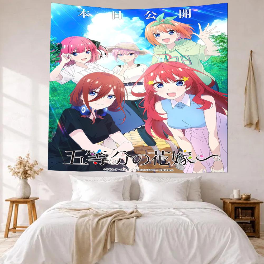 Quintessential Quintuplets1 Wall Decor Tapestry Art For Pet Memorial Birthdaywedding Party Backdrop Family Gift