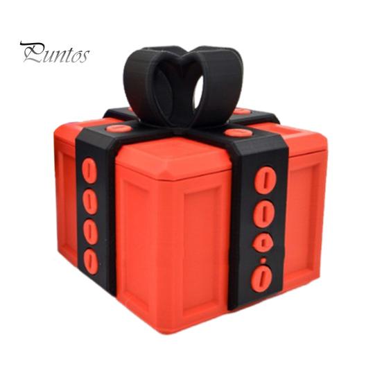 

3D раздражающая подарочная коробка с винтами, подарочная коробка-головоломка с поворотным механизмом для хранения, интерактивная настольная коробка для розыгрышей для рождественского домашнего декора 8 cm красный черный