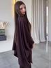 Vestido Largo de Manga Larga Holgado para Mujer Primavera 2025