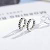 S925 Silver Hoop Earrings for Women Retro Design with Elegant Chain Ear Clips Gold Plated Cool Style Versatile Elegant Sense