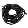 Black Spiral Cable Wrap External Diameter 10mm Wire Management Sleeve  Computer Wire