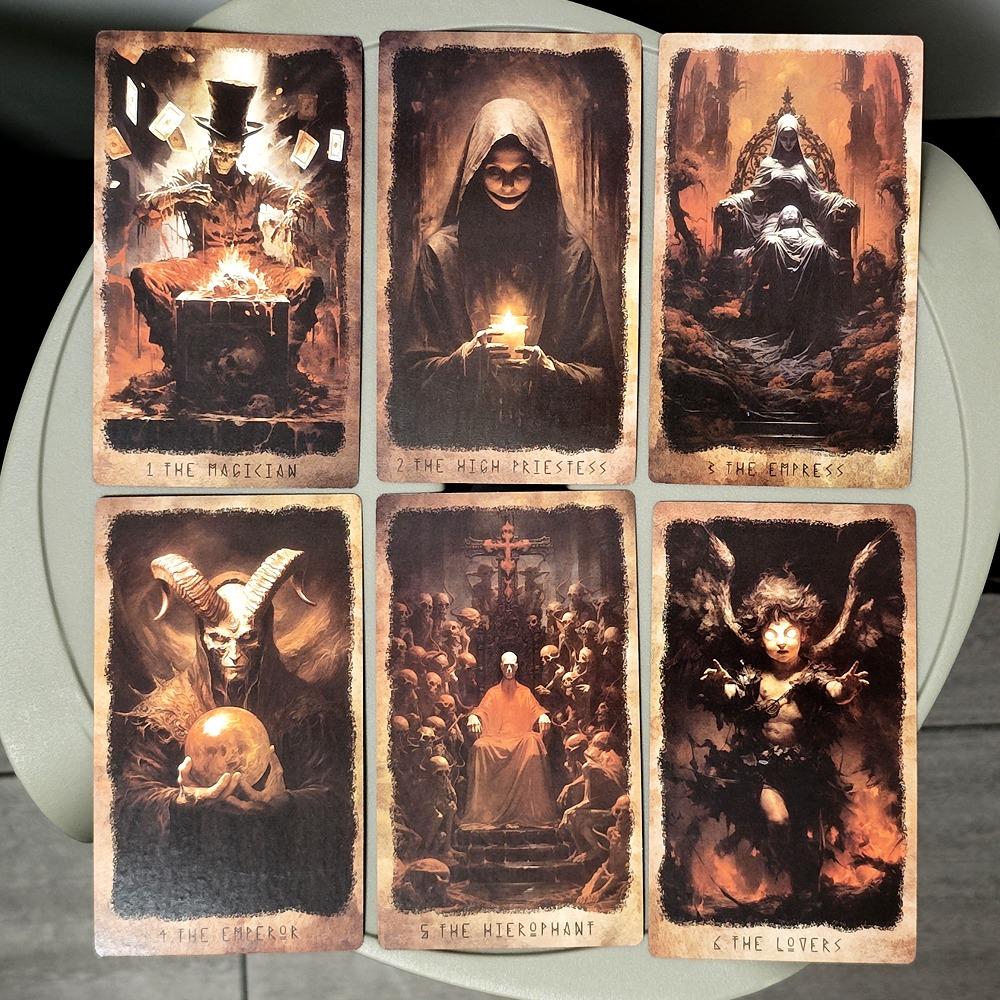12x7cm Tarot HOROSCARE Doble Relieve Una Pesadilla Cinematográfica de Terror Baraja de 78 Cartas Temática