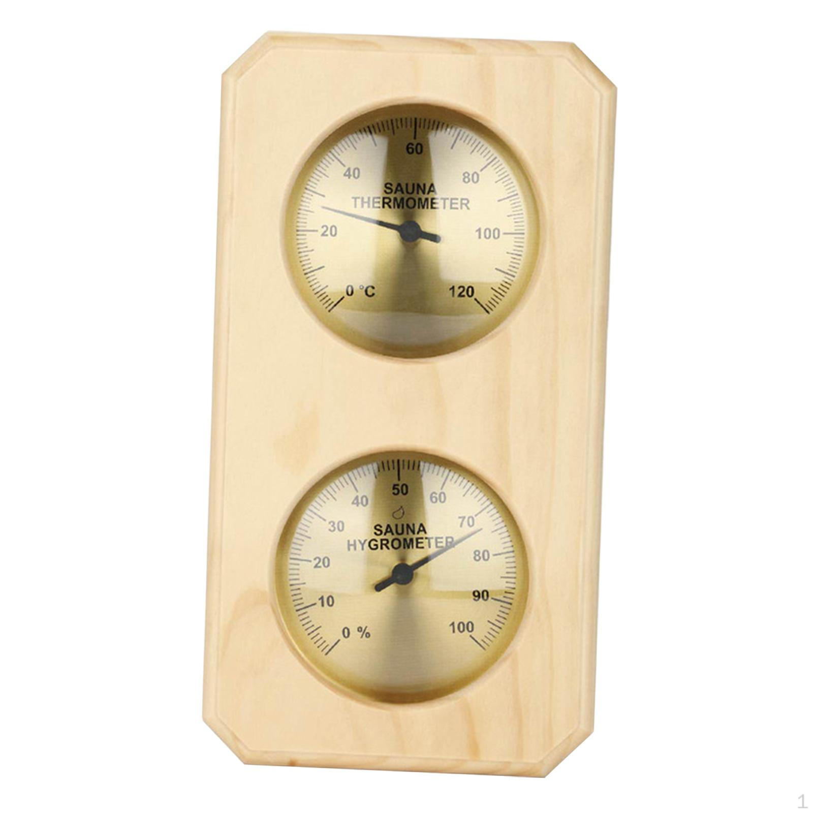 

Гигрометр для сауны, деревянный термометр, гигрометр, измеритель температуры влажности для ванны Vertical