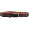 Ceinture - LEONARDO VERRELLI - LV0044 - Cuir véritable marron - Longueur 140 cm - Boucle ardillon argentée