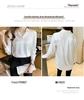 Brand 2025 New Design White Jacquard Silk Satin Long Sleeve Shirt