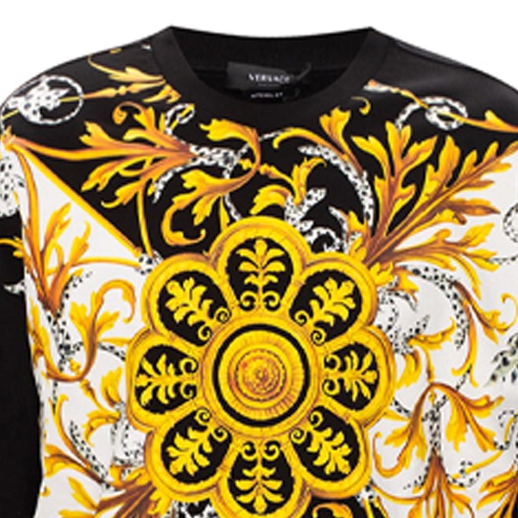 VERSACE Sweatshirts Men's Black Crew Neck Moderate Regular A87477-A231242-A1008