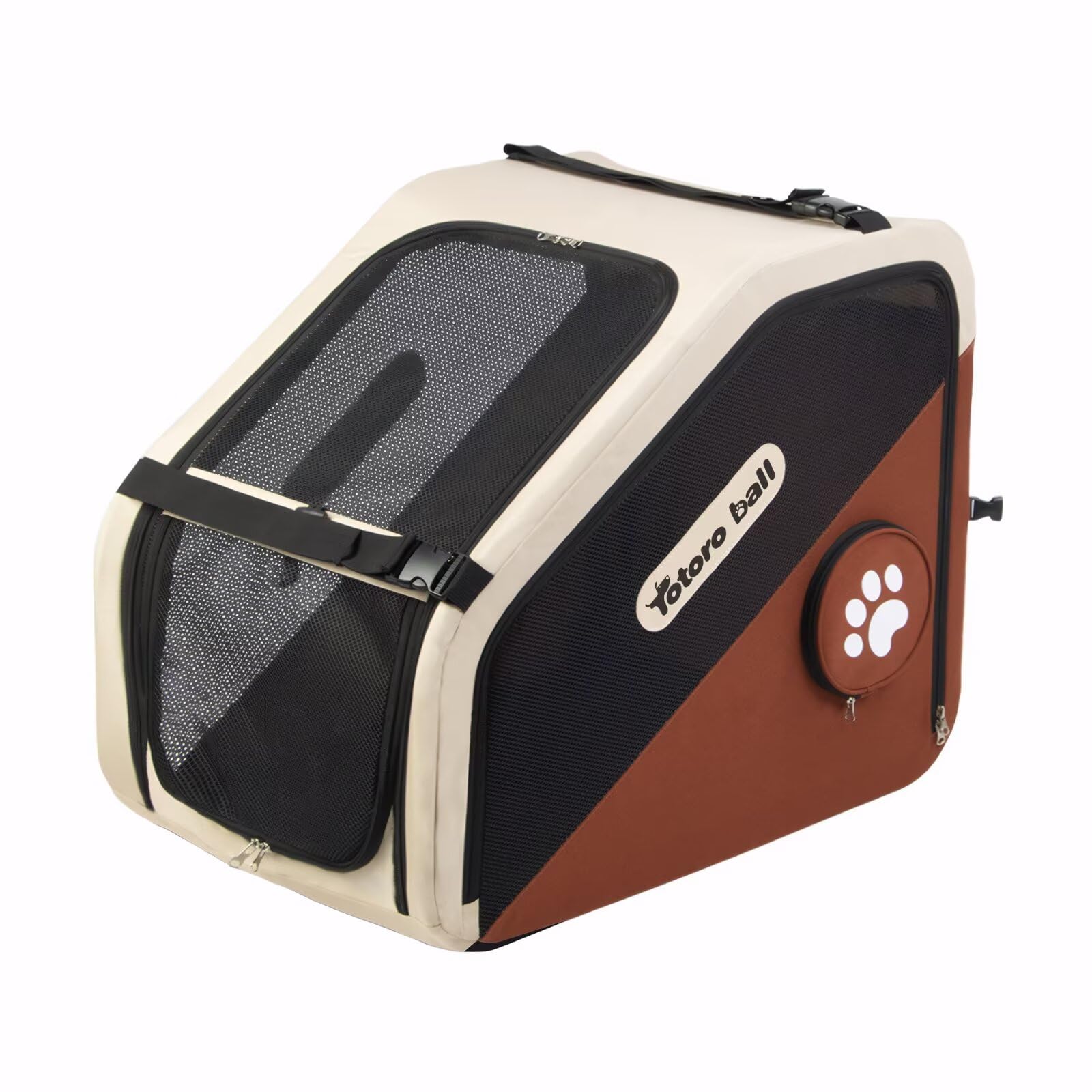 

Totoro ball Car for Small and Medium with 4 Mesh Soft Car Seat for Back Pet Car Seat with Petting Locking Perfect for Road and Up to 10kg Crate,