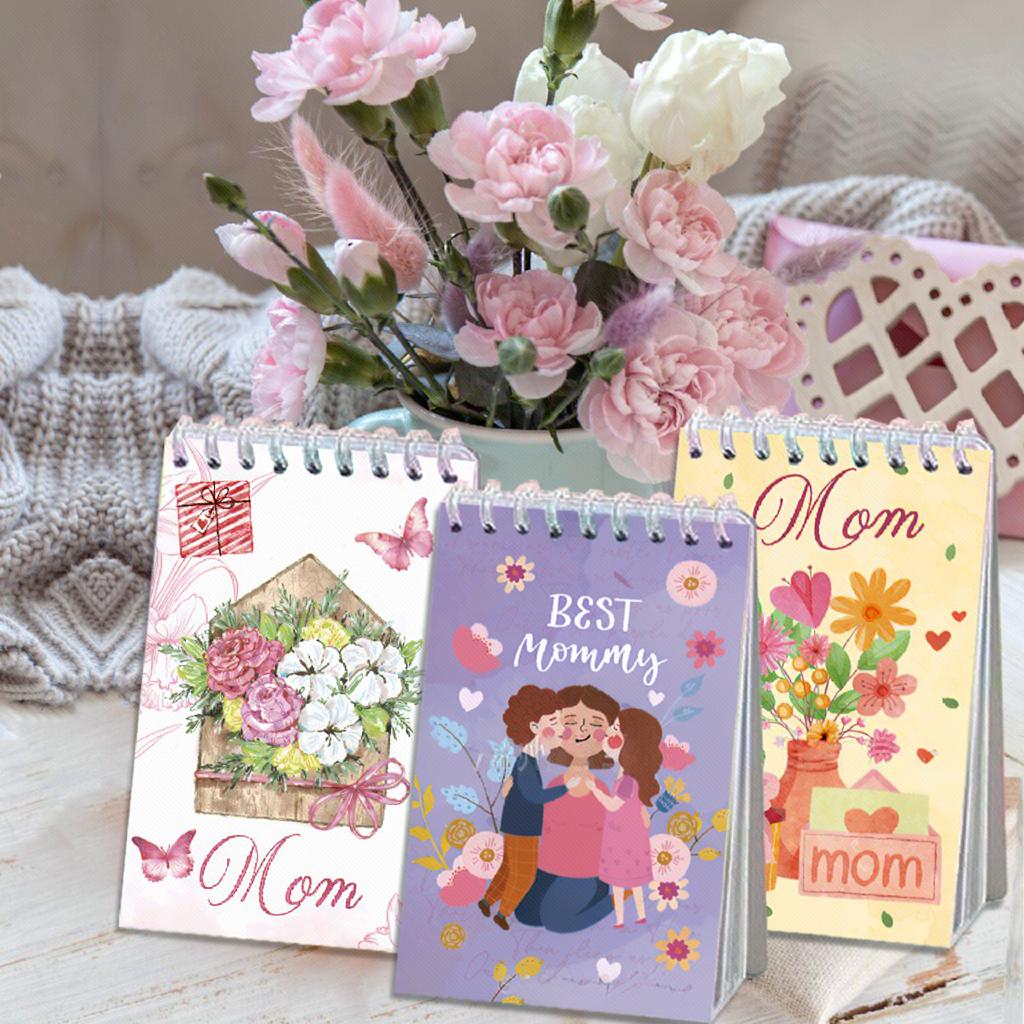 Portable Vertical Flip Journals Tear-Off Notebook 8-Pack Note Books Decorative Mother'S Day Spiral Notebooks Travel Stationery