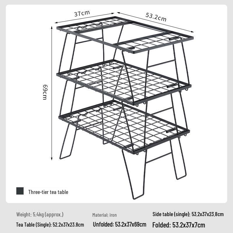 

Koman CK-3G Складной трехслойный модульный стол для барбекю и кемпинга
