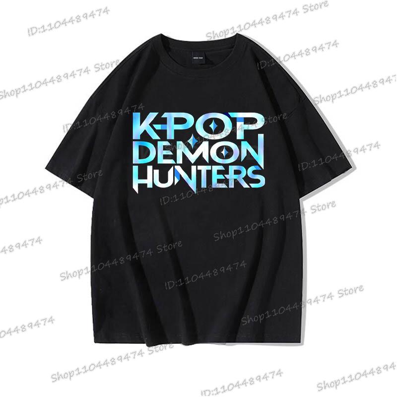 

KPop Demon Hunters Unisex T-shirt Summer Anime KPop Demon Hunters Short Sleeve Tops Fashion Casual Women Men T Shirts 3XL