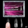 Luxury False Nail Tips Soft Gel Fingertip Semi-matte Capsules Almond French Coffin Full Cover Artificial Fake Nails Extension