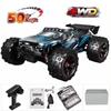 1:16 85KM/H Lub 50KM/H Samochód RC 4WD Z Zdalnym Sterowaniem LED Samochody Duża Prędkość Drift Monster 4x4 Ciężarówka dla Dzieci vs Wltoys 124017 Zabawki