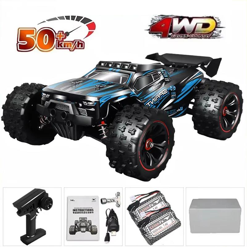 1:16 85KM/H Lub 50KM/H Samochód RC 4WD Z Zdalnym Sterowaniem LED Samochody Duża Prędkość Drift Monster 4x4 Ciężarówka dla Dzieci vs Wltoys 124017 Zabawki
