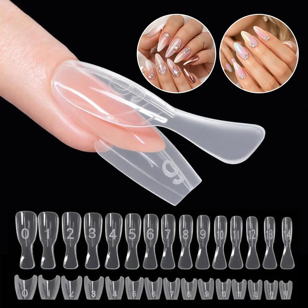 240pcs Ultra-Thin Sandwich Nail Forms No-Trace Double-Sided Fake Nails New Nail Tips  DIY