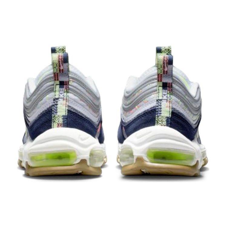 Nike Air Max 97 Sashiko Retro Durable Low-Top Lifestyle Sneakers Unisex Sneakers Gray Blue FB1851-131