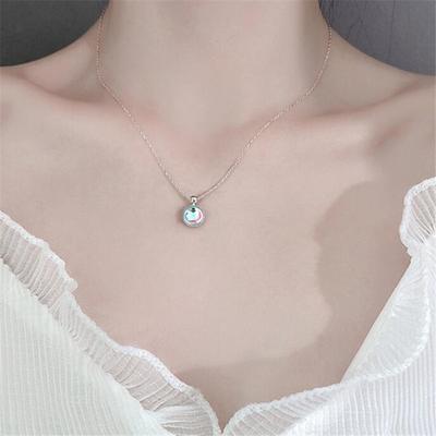 925 Srebrny Tassel Kryształ Okrągły Koralik Charm Naszyjniki i Wisiorki Choker Oświadczenie Dla Kobiet Biżuteria Dz631