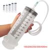 1pc 150ml-500ml Large Capacity Syringe Syringes Reusable Pump Measuring 1.3m Tube Feeding Ink Big Syringe Hydroponics Nutrient