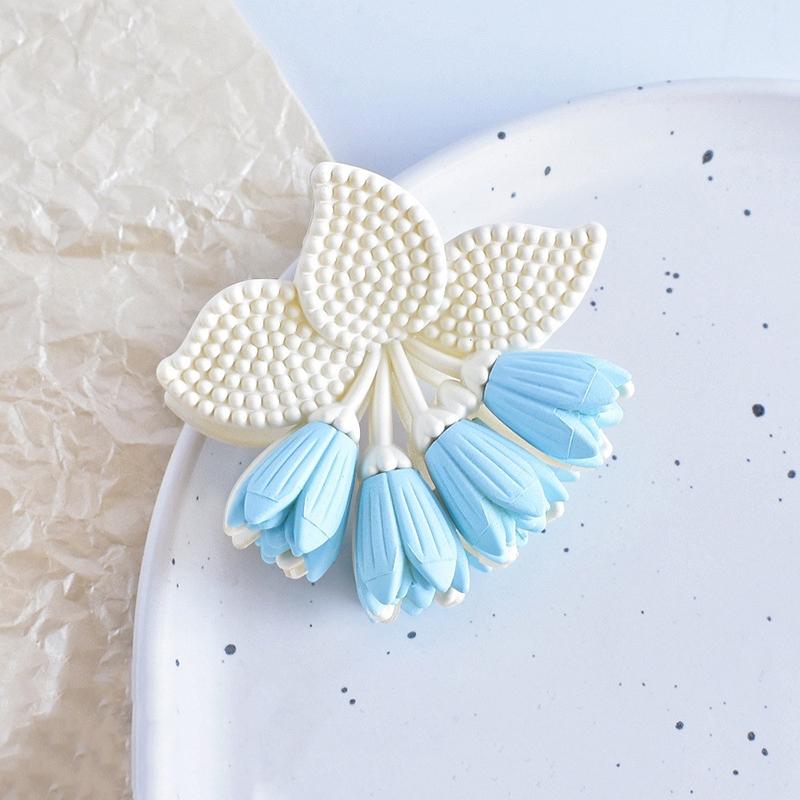 

1 Piece Set Women S Frosted Flower Hair Grab Clip Summer Color Back Head Bun Shark Clip Thick Hair Thin Hair Use Gift as the picture