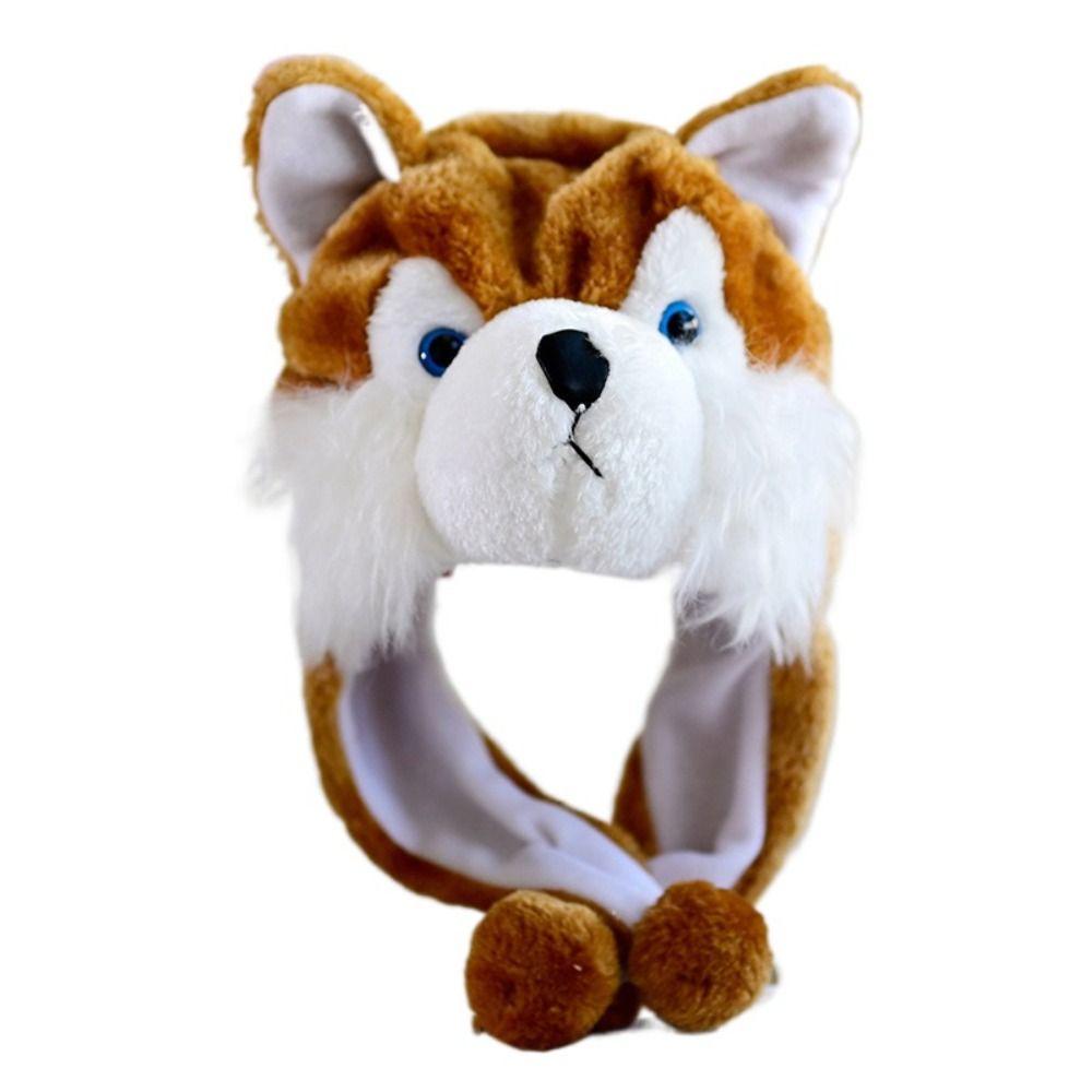 Panda Husky Kids Plush Animal Hat Yellow Baby Duck Novelty Party Cap Cozy Funny Hat  Cosplay