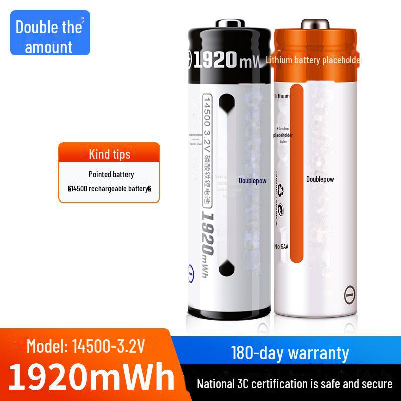 14500 3.2V LiFePO4 Battery Charger Kit (1920mWh) for Cameras - Rechargeable 5th Gen