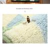 Thickened Checkered Flocked Carpet: Quick-Dry, Anti-Slip Mat for Bedroom and Bathroom